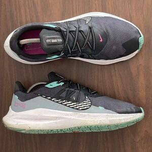 Nike‎ Winflo 7 Shield Womens 12 Obsidian Mist Road Running Shoes Gym Comfort